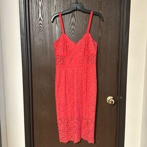 Express dress! Sz. 10 coral color. Worn once! Like new.